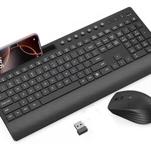 Wireless Black Keyboard and Mouse Set